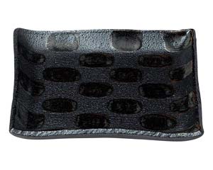 【まとめ買い10個セット品】和食器 ロ430-138 黒市松 7.0正角皿【キャンセル/返品不可】