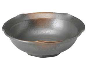 【まとめ買い10個セット品】和食器 ト440-198 焼締 梅型4.8鉢【キャンセル/返品不可】