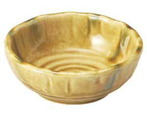 【まとめ買い10個セット品】和食器 ア482-648 黄交趾 花型4.0鉢【キャンセル/返品不可】