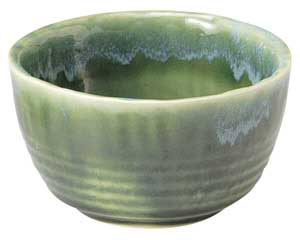 【まとめ買い10個セット品】和食器 ミ450-128 流水織部 花形3.6小鉢【キャンセル/返品不可】