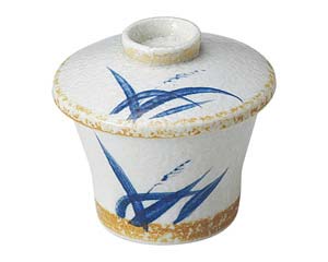 【まとめ買い10個セット品】和食器 ヤ113-038 白淡雪ススキむし碗【キャンセル/返品不可】