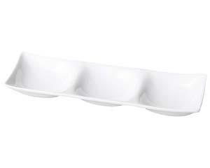 【まとめ買い10個セット品】 カ512-068 白磁コワケ三ツ切皿【キャンセル/返品不可】