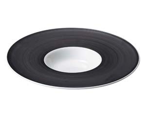 ネ555-078 グラシアブラウン&ブラック グラシアブラウン26cm平型スープ【卸問屋名調 おしゃれ 食器 テーブルウェア 業務用 居酒屋 レストラン 喫茶店 ホテル 家庭用】