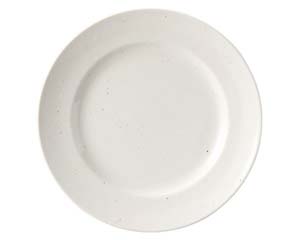 【まとめ買い10個セット品】 ホ590-178 白粉引(黒い斑点) リム21cm皿【キャンセル/返品不可】