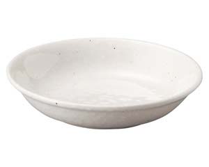 【まとめ買い10個セット品】 ホ230-538 白粉引(黒い斑点) 14cm深皿(メタ)【キャンセル/返品不可】