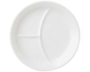 【まとめ買い10個セット品】 ヤ593-338 白玉渕 丸8インチランチ皿【キャンセル/返品不可】