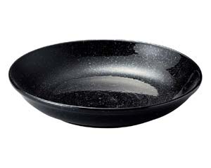 【まとめ買い10個セット品】 ホ230-498 黒御影 19cm深皿(メタ)【キャンセル/返品不可】