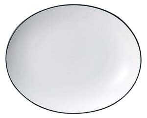 【まとめ買い10個セット品】 キ560-248 コローレ オーバルプラター(S) WH【キャンセル/返品不可】