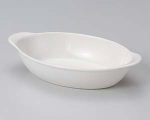 【まとめ買い10個セット品】 イ605-178 ホワイトオーバルグラタン 大【キャンセル/返品不可】