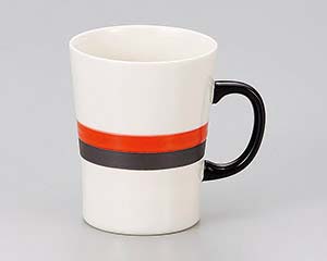 【まとめ買い10個セット品】 ホ619-368 レッドラインマグカップ(軽量)【キャンセル/返品不可】