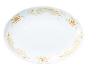 ツ664-068 金鳳(強化セラミック) 10インチプラター【卸問屋名調 おしゃれ 食器 テーブルウェア 業務用 居酒屋 レストラン 喫茶店 ホテル 家庭用】