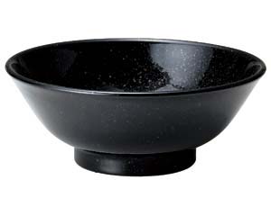 【まとめ買い10個セット品】 カ655-138 アジアン(黒・赤) 黒反高台7.0丼【キャンセル/返品不可】