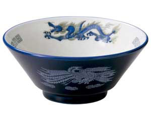 China - ホ666-748 ルリ白竜 ライス丼【卸問屋名調 おしゃれ 食器 テーブルウェア 業務用 居酒屋 レストラン 喫茶店 ホテル 家庭用】