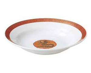 【まとめ買い10個セット品】 オ671-698 朱金雷門 8インチスープ【キャンセル/返品不可】