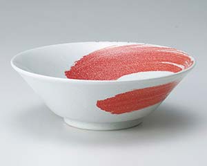 【まとめ買い10個セット品】 ア675-348 赤刷毛6.5切立丼【キャンセル/返品不可】