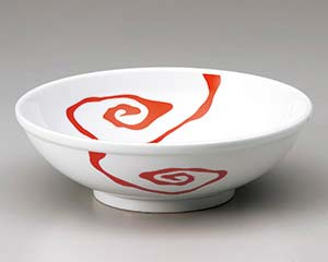 【まとめ買い10個セット品】 ホ675-258 白釉赤雲竜23cm玉丼【キャンセル/返品不可】