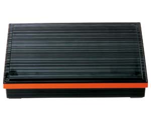 【まとめ買い10個セット品】 エ698-028 [A]尺3寸長手千筋松花堂 黒渕朱内黒塗(仕切別)【キャンセル/返品不可】