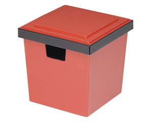 【まとめ買い10個セット品】 エ719-168 [A](大)角ガリ入れ 朱渕黒(切込有)【キャンセル/返品不可】