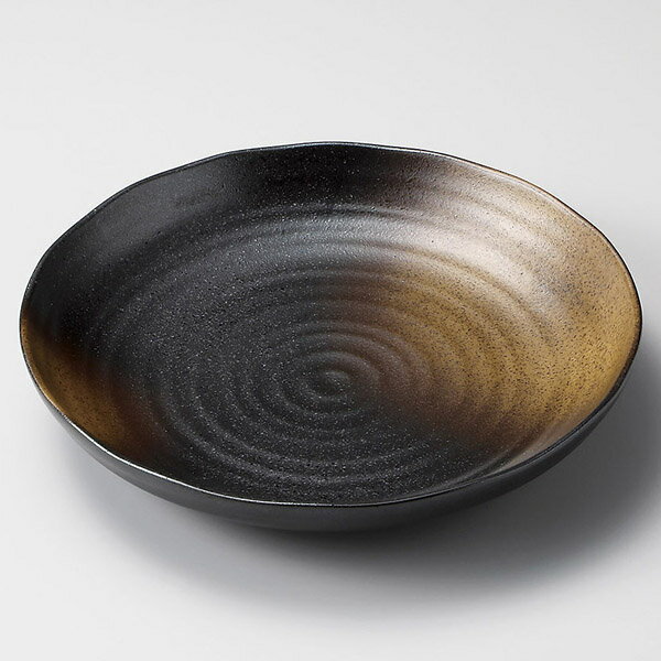 和食器 ホ212-108 金茶吹新7.0深皿【卸