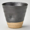 【まとめ買い10個セット品】和食器 ミ278-038 黒織部焼酎カップ(大)
