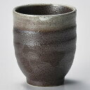【6/4 20時から!エントリーでポイント5倍!!】和食器 ネ383-348 渕白ブラウン湯呑 大【ECJ】