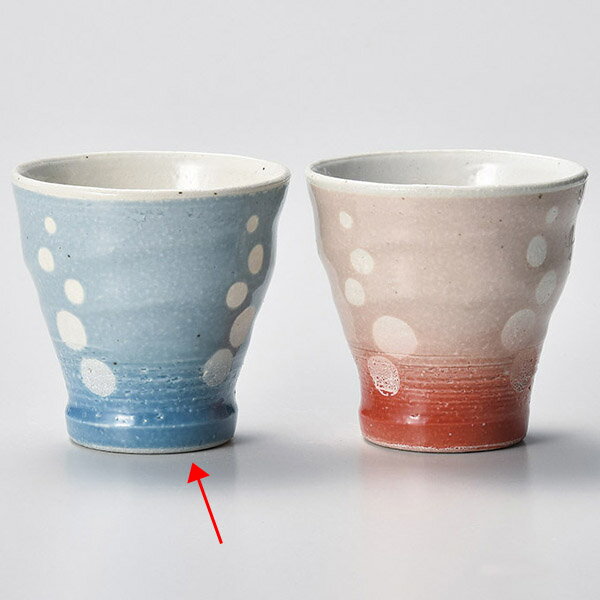 【まとめ買い10個セット品】和食器 テ385-138 ブルー吹水玉湯呑