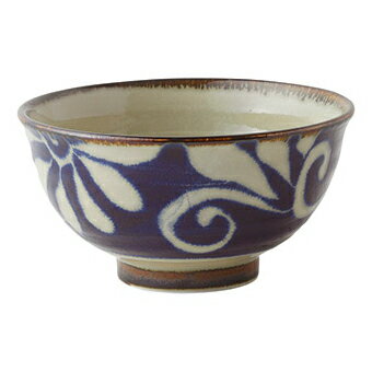 【まとめ買い10個セット品】和食器 ラ424-138 琉球るり唐草・サビ唐草 琉球ヌキ唐草 六兵衛5.0高ハマ丼