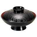 【まとめ買い10個セット品】和食器 エ694-078 [TA]6寸小槌煮物椀 黒木目内朱[洗]