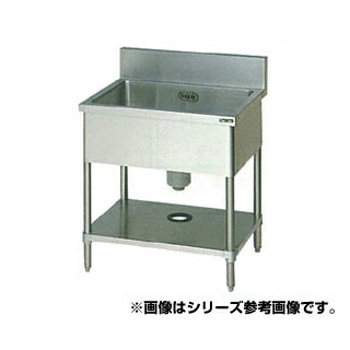 マルゼン 一槽シンク BG有 W750×D750×H800〔BS1X-077〕 【メーカー直送/後払い決済不可】【1槽シンク ..