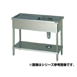 マルゼン 一槽水切シンク BG無 W1200×D450×H800〔BSM1-124RN〕 【メーカー直送/後払い決済不可】【1槽..