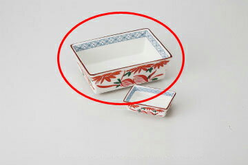 和食器 花散らし 角刺身鉢 37K069-29 まごころ第37集 【卸問屋名調 おしゃれ 食器 テーブルウェア 業務用 居酒屋 レストラン 喫茶店 ホテル 家庭用】(3.0)