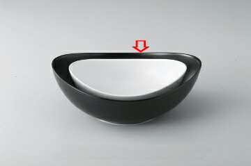 和食器 ブラック 楕円ボール(大) 37K403-14 まごころ第37集 【卸問屋名調 おしゃれ 食器 テーブルウェ..