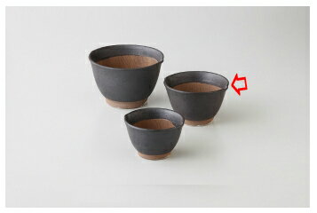Large Bowl - 【38K426-02】炭黒 両口すり鉢(大)まごころ第38集【キャンセル/返品不可】【卸問屋名調 おしゃれ 食器 テーブルウェア 業務用 居酒屋 レストラン 喫茶店 ホテル 家庭用】