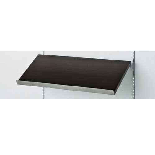 傾斜メラミン木棚セット W90cmタイプ D30cm ダークブラウン 61-777-45-3 【 システム什器 システムオプ..