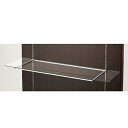 10R ガラス棚セットW120cm オーバーハングタイプ ガラス5mm厚 D40cm 61-36-17-5 【システム什器 システムオプション スリット式システ...
