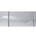 ガラス棚セットW120cm インハングタイプ ガラス8mm厚 D40cm 61-36-6-6 【 システム什器 システムオプション スリット式システムオプション...