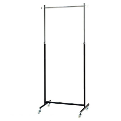 シングルハンガー 黒 5台組 W60cmタイプ 5台 サイズ:W71×D41×H108〜178cm 材質:スチール製 黒 耐荷重:40kg 61-98-2-1 【 店舗什器 ハンガーラック シングルハンガーラック ハンガーラック 5台組 黒 】