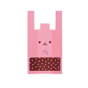 【まとめ買い10個セット品】うさクマ レジ袋 S うさこ 100枚 61-430-88-1 【 店舗什器 小物 ディスプレー ギフト ラッピング 包装紙 袋 消...