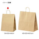 【まとめ買い10個セット品】丸ひも ローコストタイプ 茶無地 34×22×44 50枚 61-658-54-11 【 店舗什器 小物 ディスプレー ギフト ラッ...