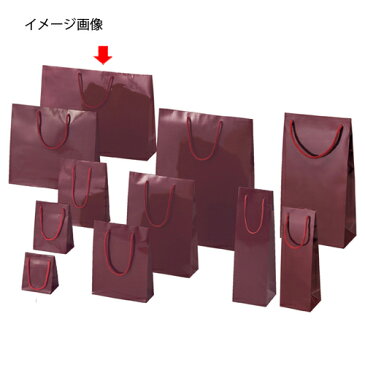 手提げ紙袋 ブライトバッグ エンジ 45×12×33cm 10枚【 ラッピング用品 ラッピングシリーズ バレンタイン・イースター・入学 ブライトバッグ エンジシモジマ 紙袋 ツヤ有り 】