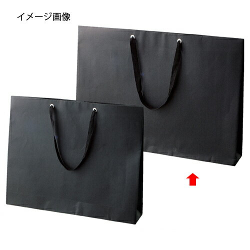 【まとめ買い10個セット品】ショルダーバッグ ブラック 黒ひも 60×10×42 50枚【 店舗什器 小物 ディスプレー ギフト ラッピング 包装紙 袋 消耗品 店舗備品 】