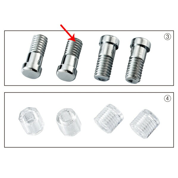 アクリルフレーム用 前ボルト 4個 61-429-34-3 【 サイン・掲示用品 ポップ立て・サイン ポップホルダ..