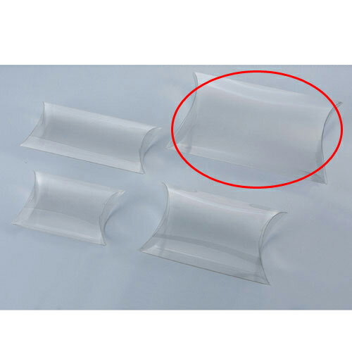 ギフトボックス クリア 17(14)×11.5×3 10枚 61-289-4-4 【 ラッピング用品 ギフトボックス クリアボックス クリア ピロー型ボックス ...