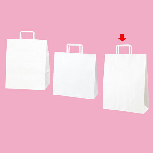 【まとめ買い10個セット品】平ひも ローコストタイプ 白無地 32×11.5×40 50枚 61-800-87-10 【 店舗備品 包装紙 ラッピング 袋 ディスプレー店舗 】