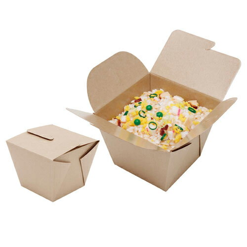 ネオクラフトBOX フードBOX S 20枚 61-398-7-12 【 店舗備品 包装紙 ラッピング 袋 ディスプレー店舗 】