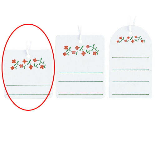 さげ札 フラワー(糸付き) 小 500枚 61-239-4-1 【 販促用品 ポスター POP タグ 店舗備品 】