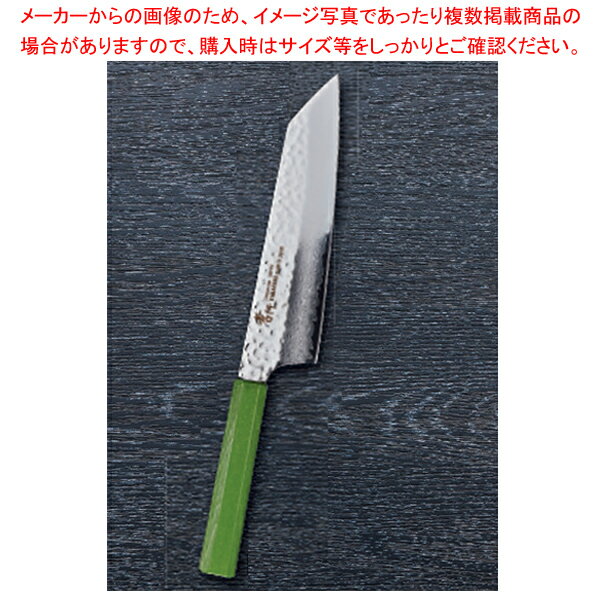 なないろ剣型牛刀 黄緑パール 刃渡り：190mm 【メイチョー】