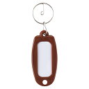 【まとめ買い10個セット品】 キーホルダー付名札 マーキータンショクチャ 茶 1個【メイチョー】