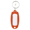 【まとめ買い10個セット品】 キーホルダー付名札 マーキータンショクダイダイ 橙 1個【メイチョー】