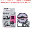 【まとめ買い10個セット品】 キングジム 「テプラ」PRO SRシリーズ専用テープカートリッジ SC18PW ピンク 黒文字 1巻8m【メイチョー】